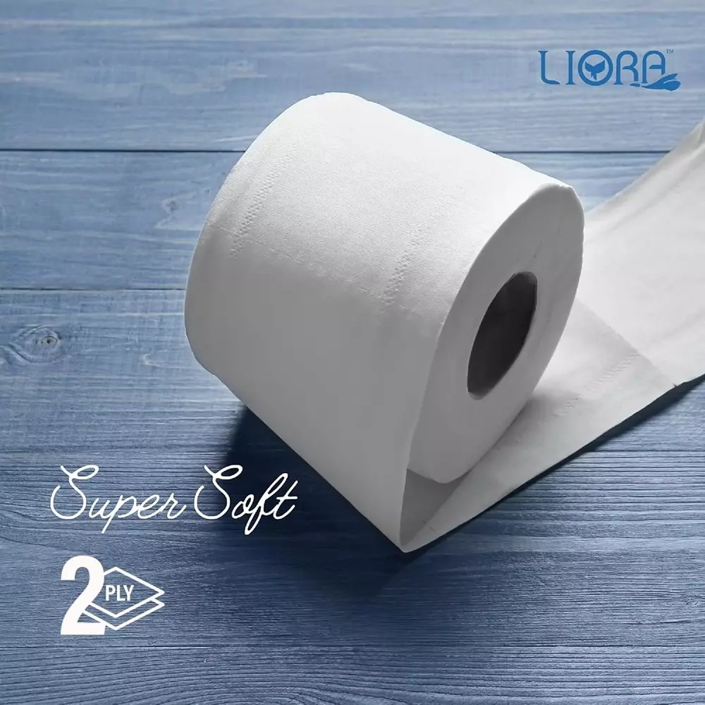 Liora Toilet Paper Roll 2 ply 185 Pulls in 1 Pc Paper White, (Pack of 20)