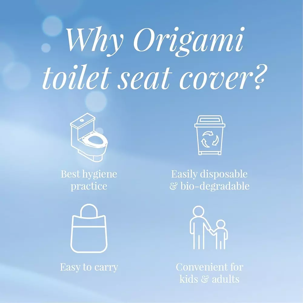 Origami Toilet Seat Covers 10 Sheets Per Pack Unscented White, 508 (Pack of 10)
