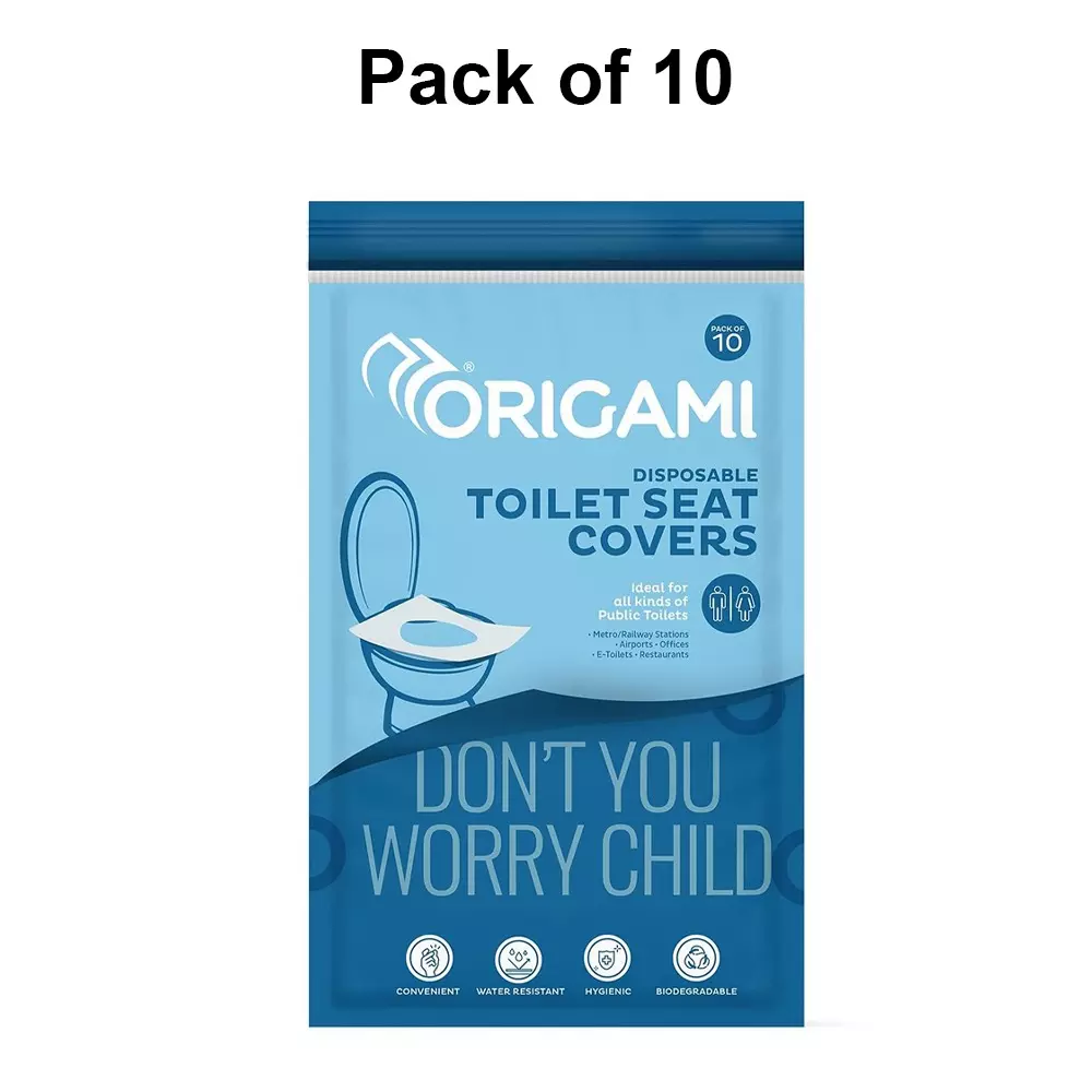 Origami Toilet Seat Covers 10 Sheets Per Pack Unscented White, 508 (Pack of 10)