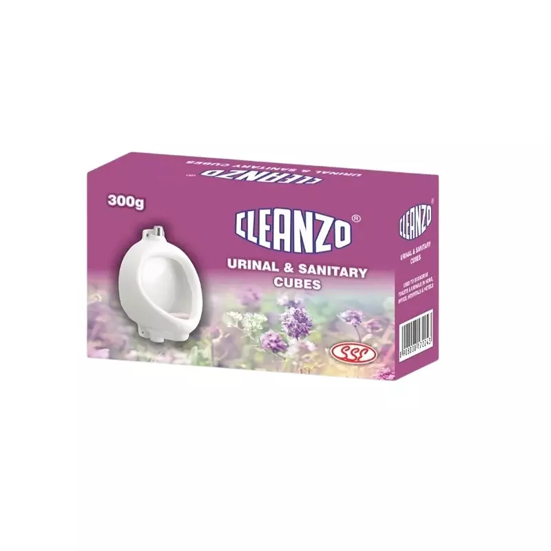 Cleanzo Sanitary Cube White Fresh Fragrance 300 g Box Packaging Type