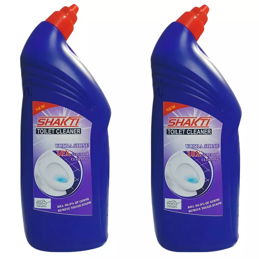 Shakti Toilet Cleaner 1 L Capacity Liquid Form Blue Fresh Fragrance Bottle Packaging Type for Toilet Seat Use, (Pack of 2 Pcs)