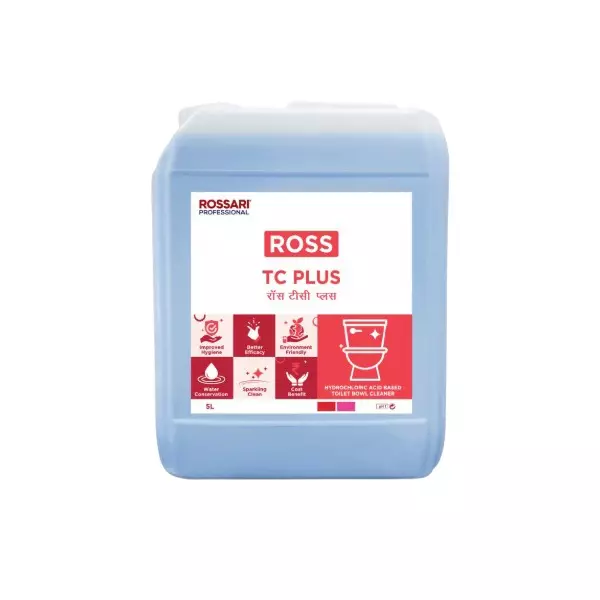 Ross Toilet Bowl Cleaner Liquid 5 L Can, ROSS TC PLUS
