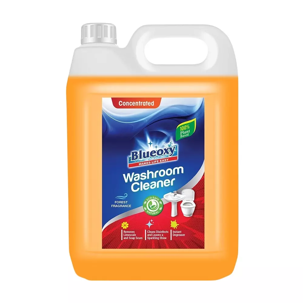 BLUEOXY Bathroom and Toilet Cleaner 5 L Lemon Scent Orange (Pack of 2)