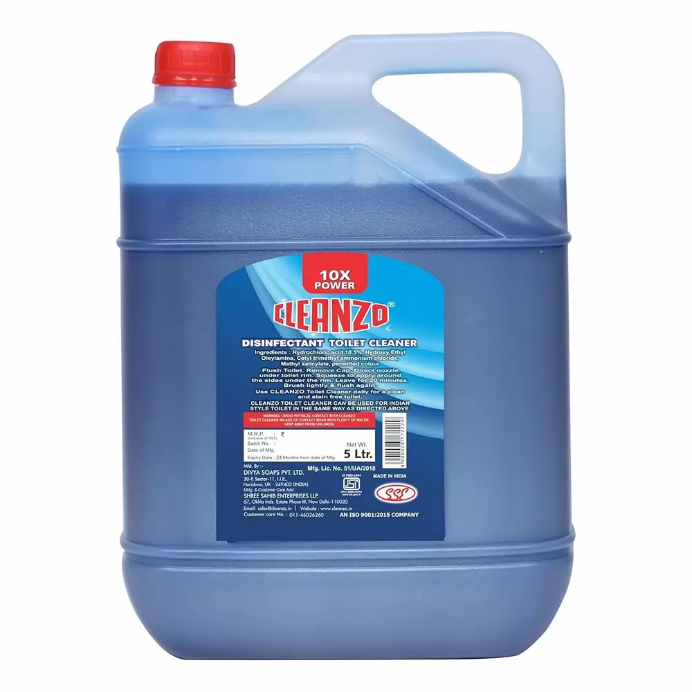 Cleanzo Toilet Cleaner 5 L Liquid Form For Toilet Cleaner