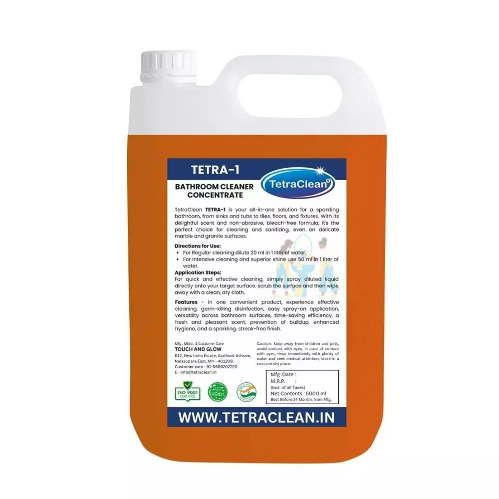 TetraClean 5 L Bathroom Cleaner Fresh Scent All Purpose Cleaning, Tetra_1