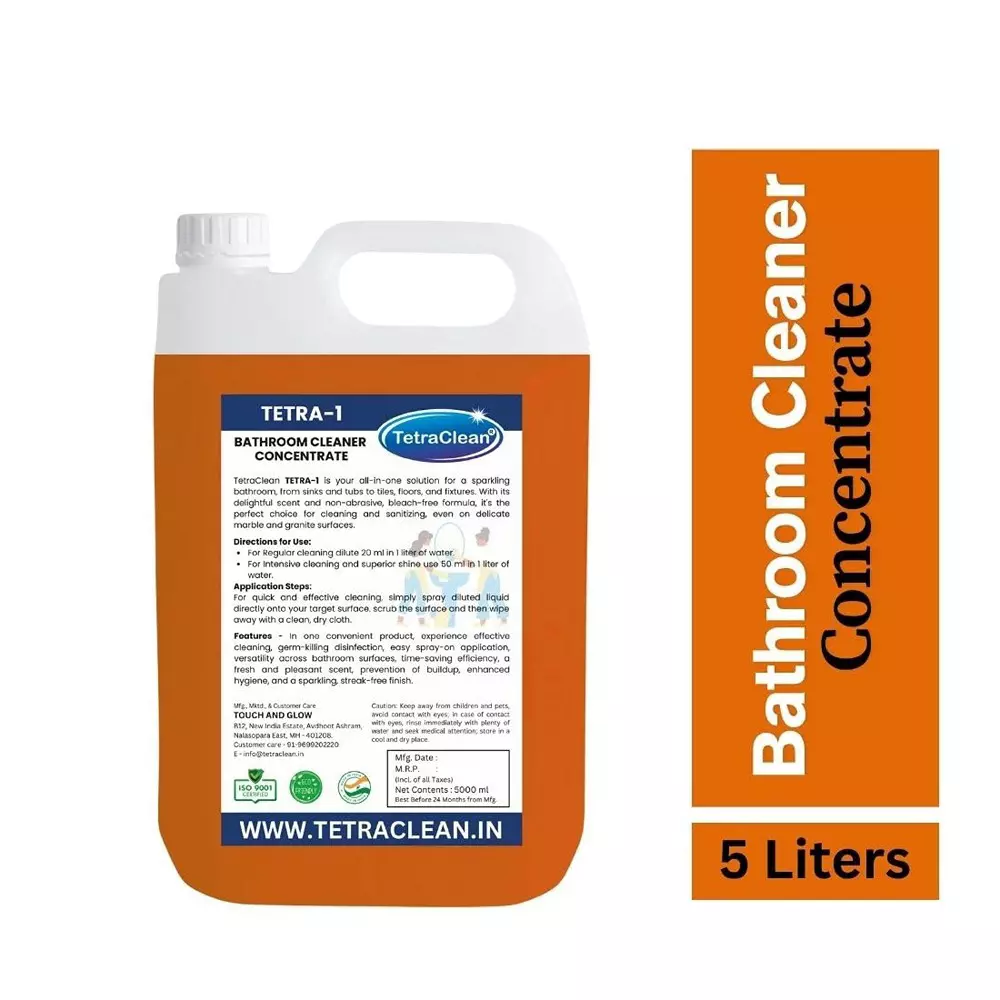 TetraClean 5 L Bathroom Cleaner Fresh Scent All Purpose Cleaning, Tetra_1