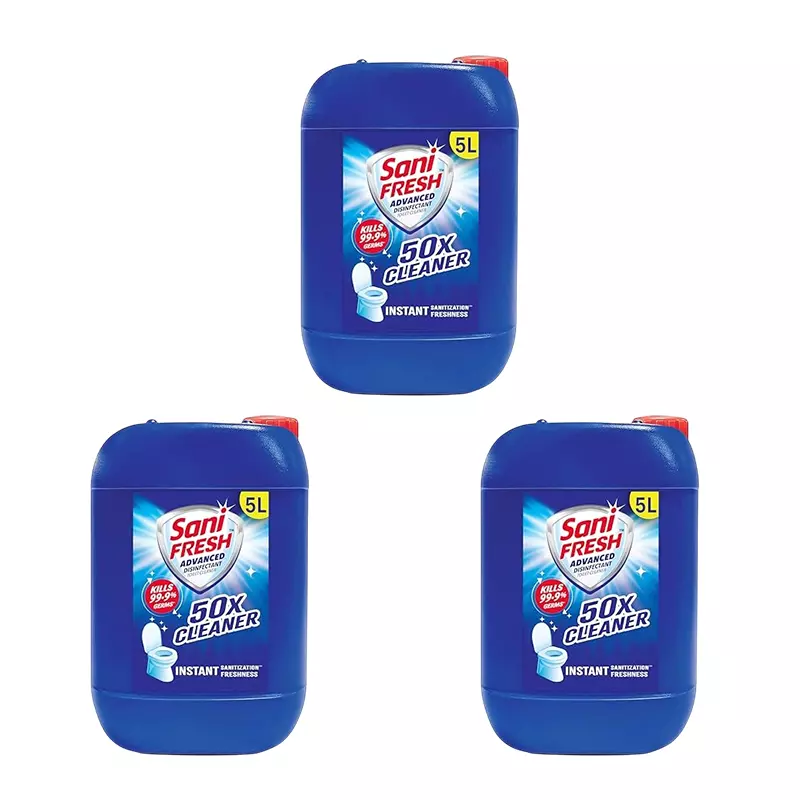 Sani fresh Advanced Liquid Toilet Cleaner 5 L (Pack of 3)