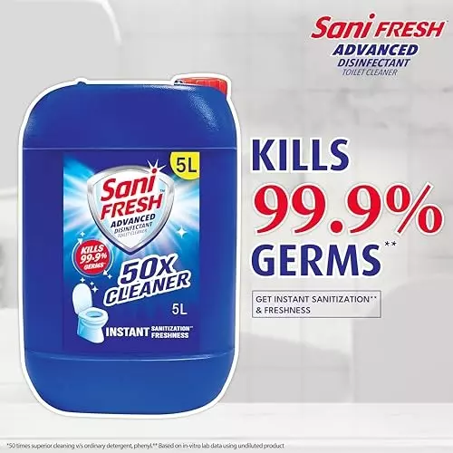 Sani fresh Advanced Liquid Toilet Cleaner 5 L (Pack of 3)