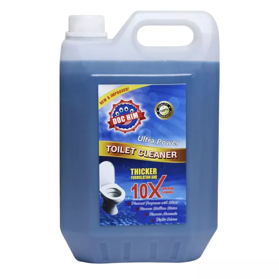 DOC HIM Toilet Cleaner 20x14x30 cm Blue 5 L Can for Toilets & Bathrooms