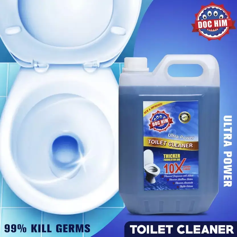 DOC HIM Toilet Cleaner 20x14x30 cm Blue 5 L Can for Toilets & Bathrooms
