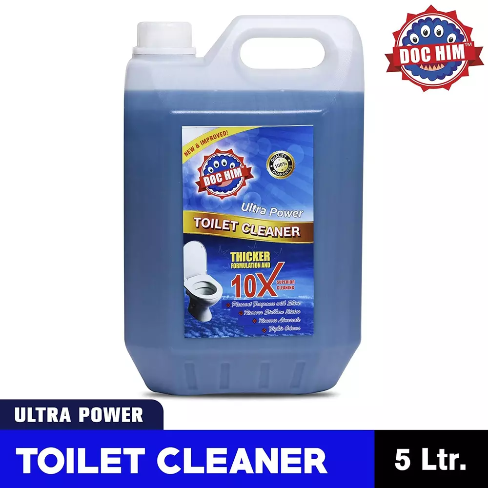 DOC HIM Toilet Cleaner 20x14x30 cm Blue 5 L Can for Toilets & Bathrooms