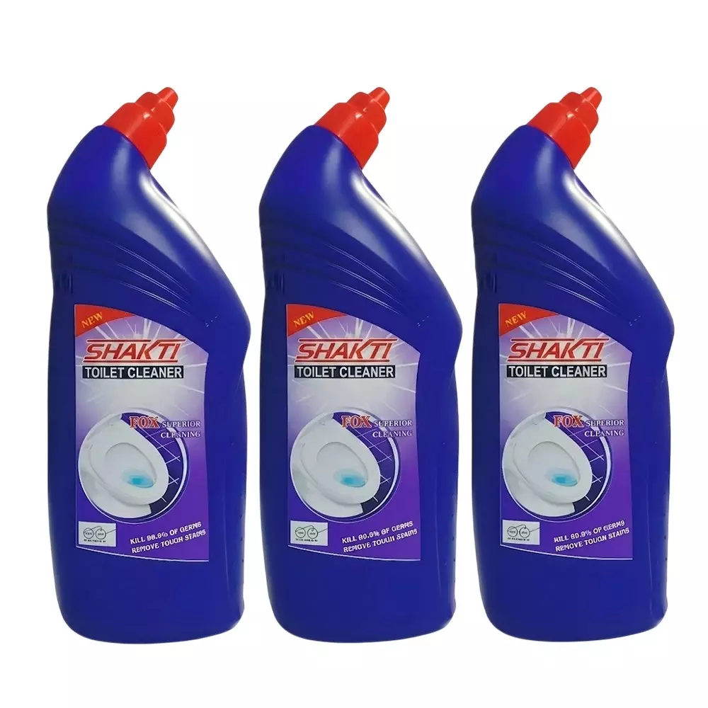 Shakti Toilet Cleaner 1 L Capacity Liquid Form Blue Fresh Fragrance Bottle Packaging Type for Toilet Seat Use, (Pack of 3 Pcs)