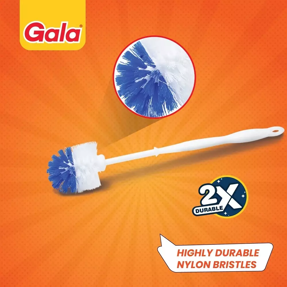 gala Toilex Toilet Brush with Round Container Nylon Bristle Plastic Assorted, 132822