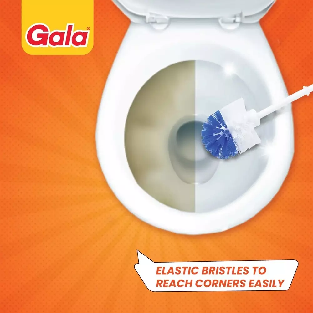 gala Toilex Toilet Brush with Round Container Nylon Bristle Plastic Assorted, 132822