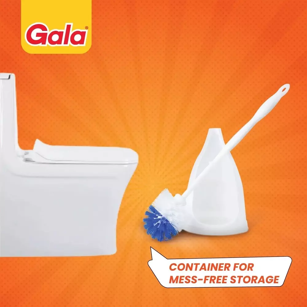gala Toilex Toilet Brush with Round Container Nylon Bristle Plastic Assorted, 132822
