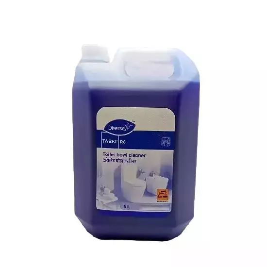 Diversey Taski Toilet Cleaner 5 L Liquid Can for Toilets, R6 (Pack of 2 Pcs)