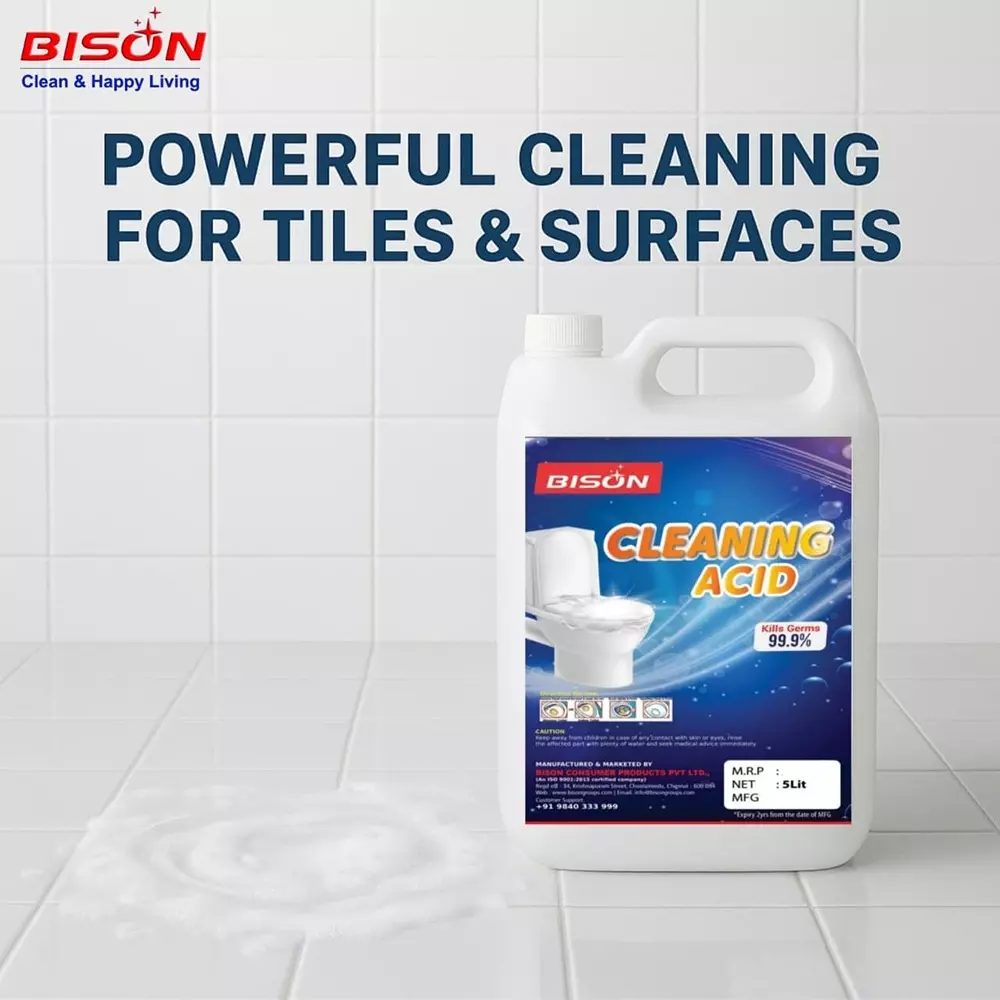 Bison Toilet Cleaning Acid Liquid 5 L Can for Toilets Cleaning
