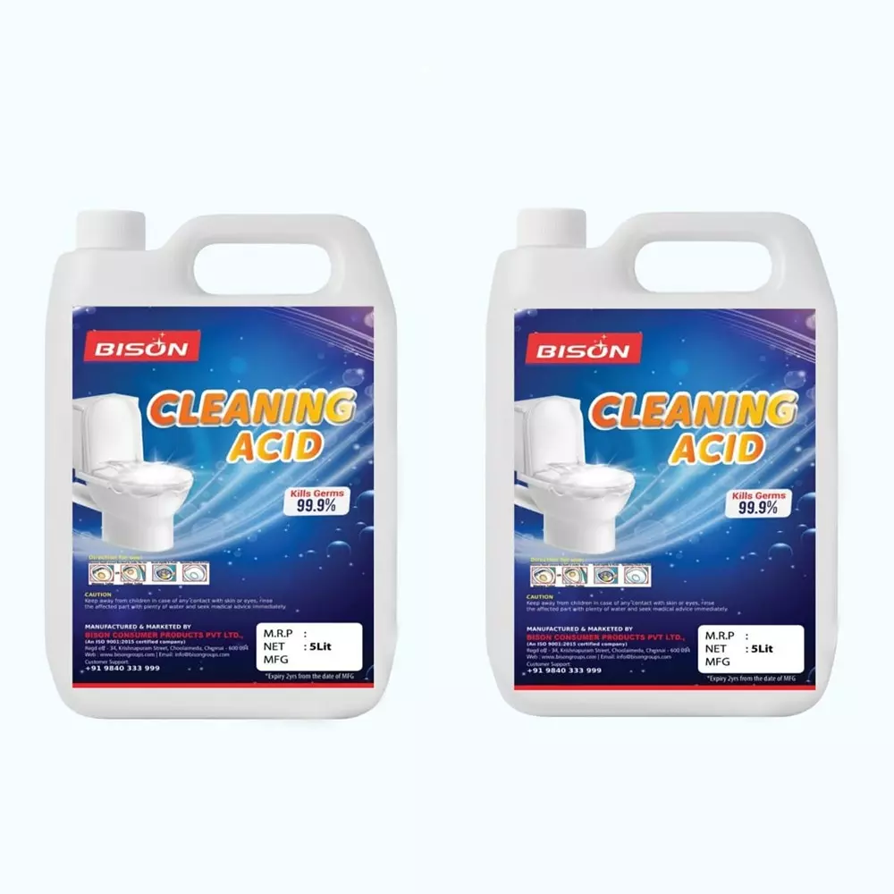 Bison Toilet Cleaning Acid Liquid 5 L Can for Toilets Cleaning