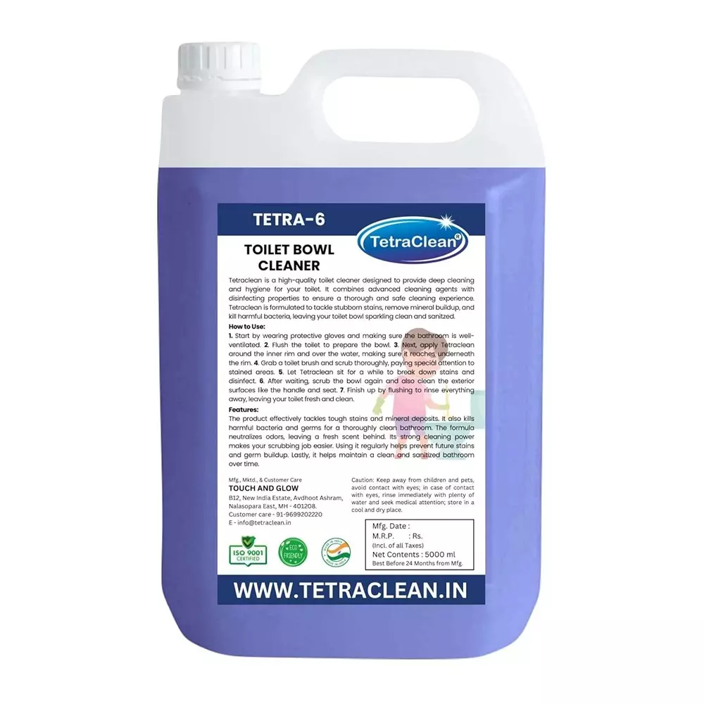 TetraClean 5 L Toilet Bowl Cleaner Fresh Scent Organic, Alcohol Free, Tetra_6