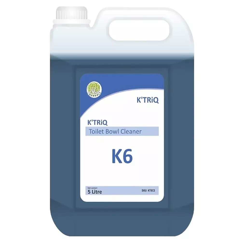 K TRiQ Toilet Bowl Cleaner 5 L Can Liquid White Det for Industrial & Commercial Use, K6