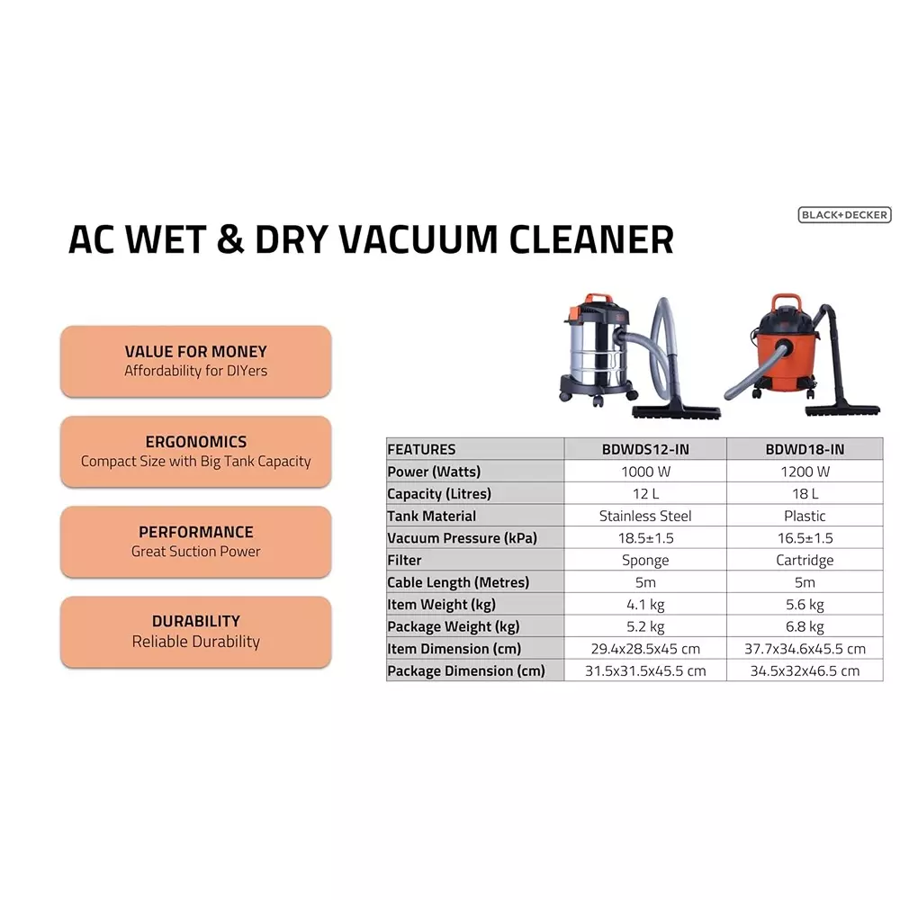 blackdecker-12-l-vacuum-cleaner-wet-and-dry-electric-corded-1000-w-and-185-kpa-suction-power-bdwds12-in