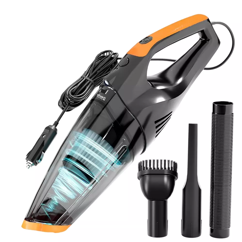 Shakti Technology Cyclone Handheld Vacuum Cleaner With LED Light 100 W HEPA Filter 4500 Pa Suction