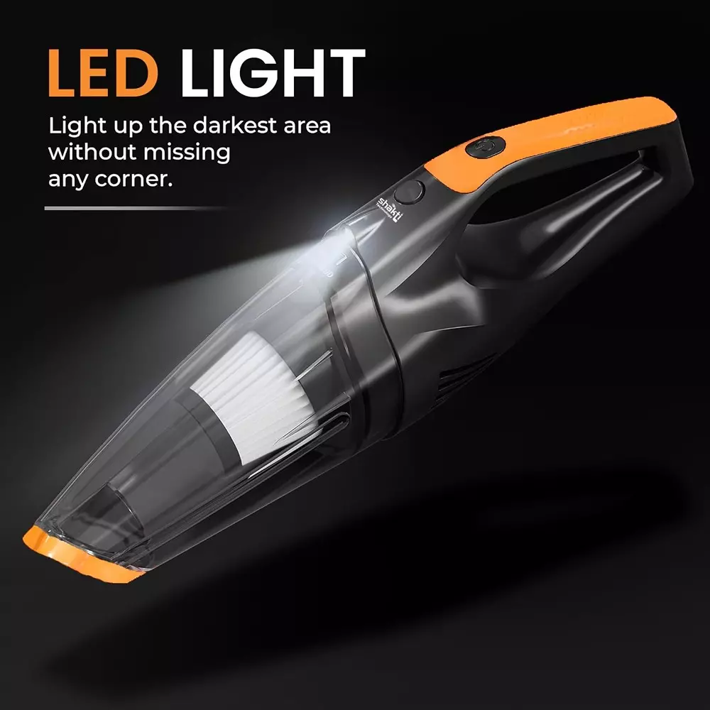 Shakti Technology Cyclone Handheld Vacuum Cleaner With LED Light 100 W HEPA Filter 4500 Pa Suction