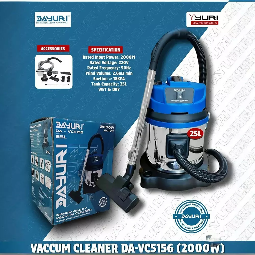 DAYURI 25 L Electric Wet & Dry Vaccum Cleaner 2000 W, DA-VC5156
