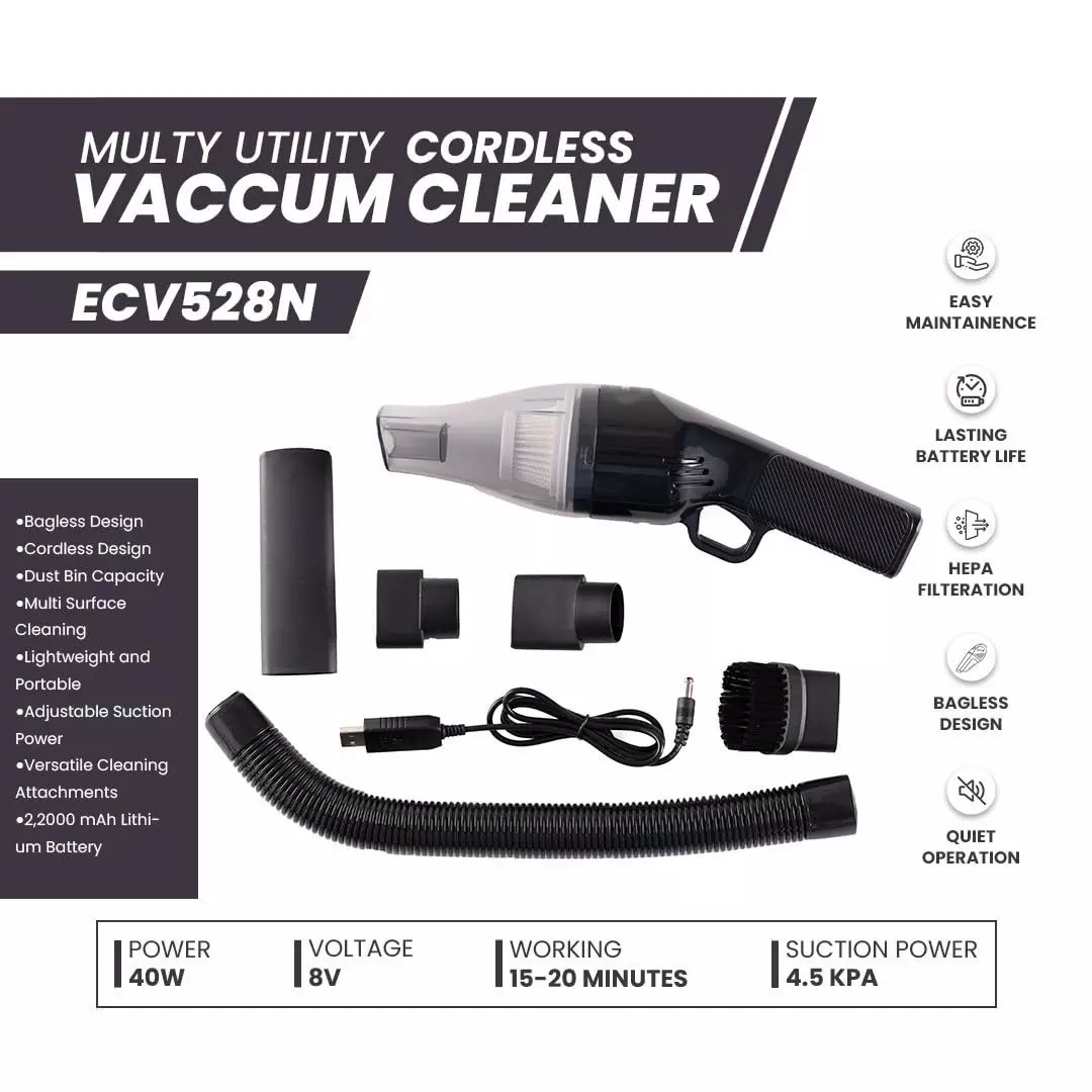 eastman-cordless-vacuum-cleaner-handheld-40-w-with-2x2000-mah-lithium-batteries