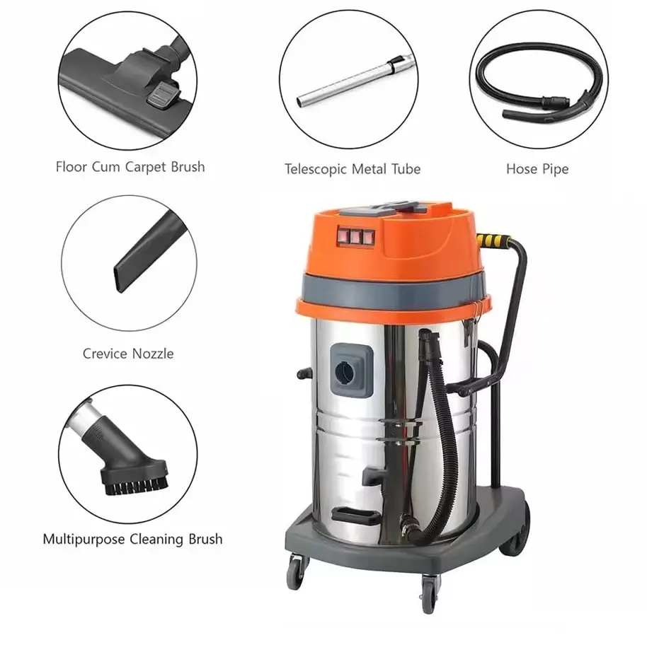 HUKUMS 80 L Capacity Vaccum Cleaner Wet & Dry (Grey, Yellow)