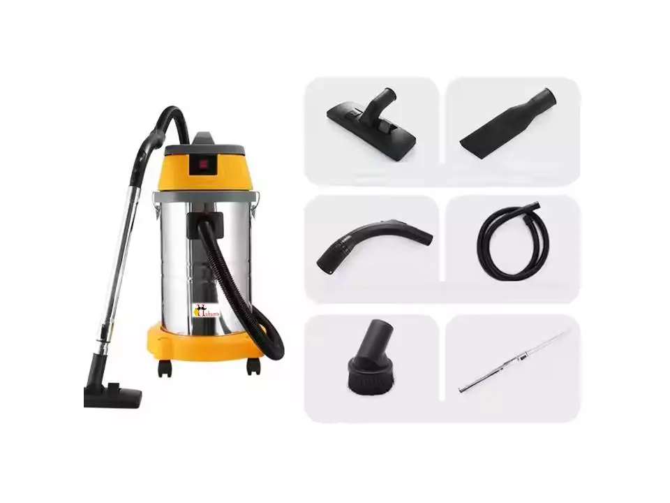 HUKUMS 30 L Capacity Vaccum Cleaner Wet & Dry (Grey, Yellow)