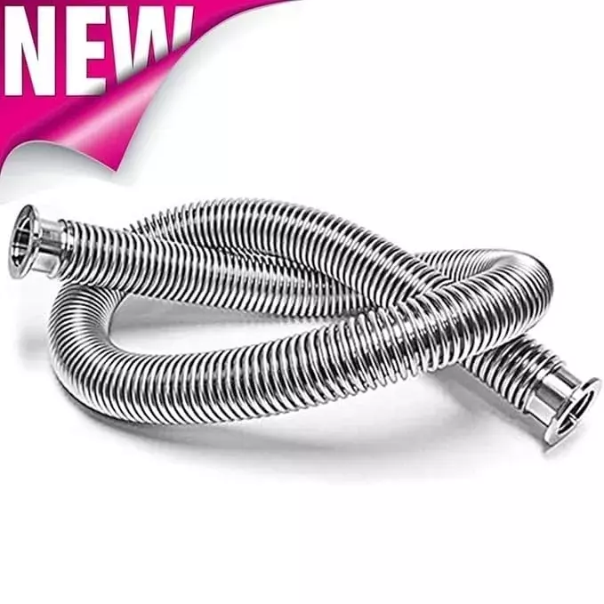 Ultrahivac Vacuum Bellow Hose KF-50 Stainless Steel 1500 mm Flexible Length