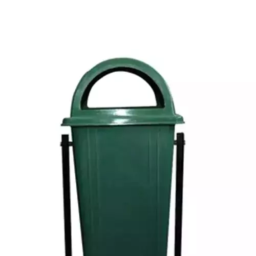 Grassland Dome Lid Dustbin HDPE Plastic Green 110 L, GPL1030