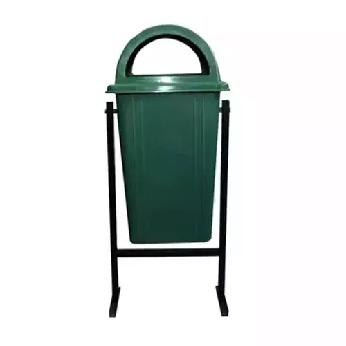 Grassland GPL Stand Mount Dome Lid Dustbin HDPE Plastic Green