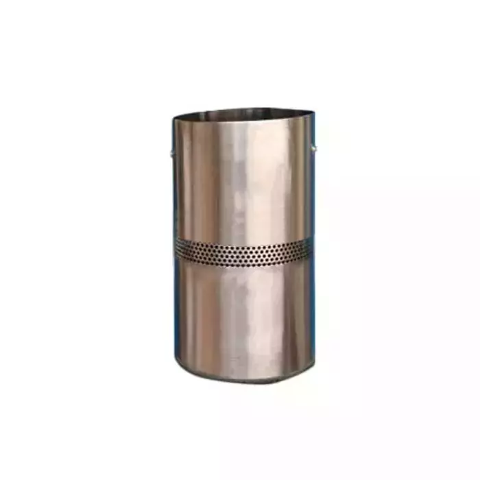 Grassland 60x2 L Open Top Dustbin Stainless Steel Silver 14x24 Inch, GSS1065