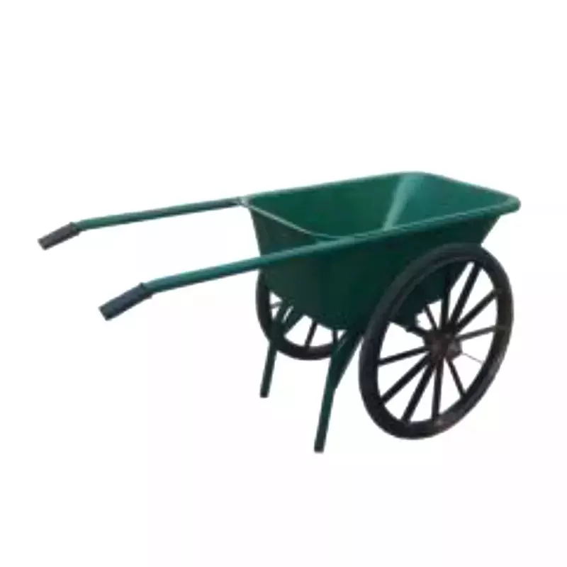 Grassland Plastic Waste Handling Trolley Green with 2 Wheels