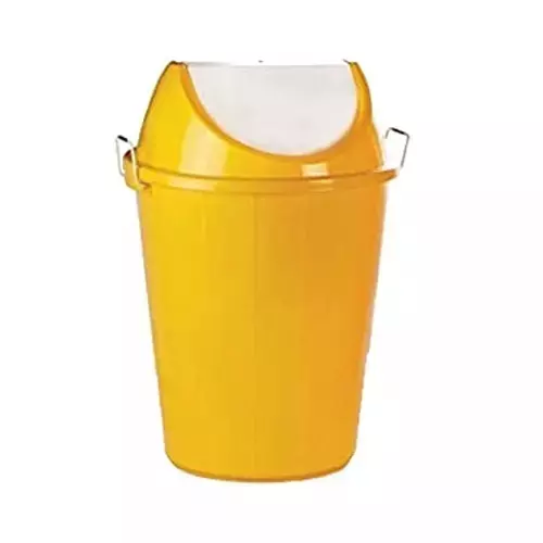 Grassland 40 L Dustbin with Swing Lid HDPE Plastic Yellow, GPL1064