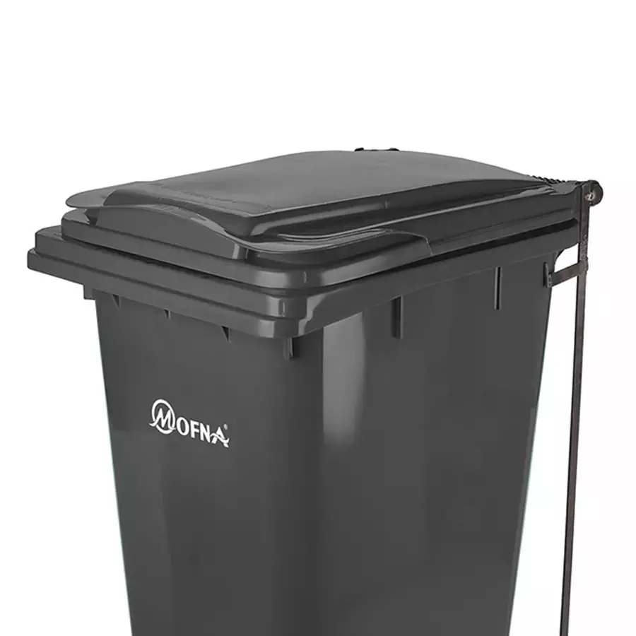 Grassland 240 L Black HDPE Plastic Pedal Dustbin, GPL1232