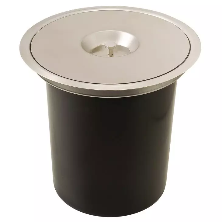 Hafele Single Waste Bin Stainless Steel Bin: Plastic, Black 11 L Capacity, 502.94.000