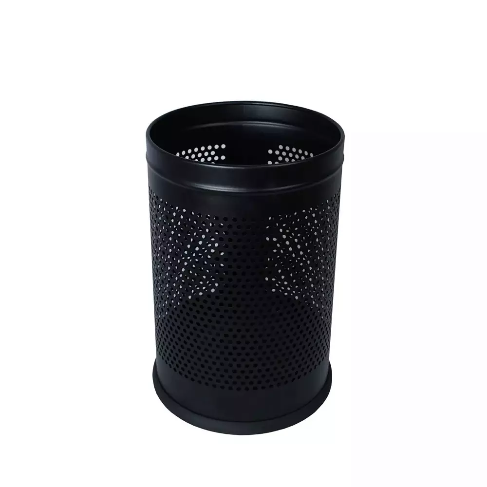 Grassland Open Top Dustbin Stainless Steel Black 8x12 Inch 10 L, GSS1097