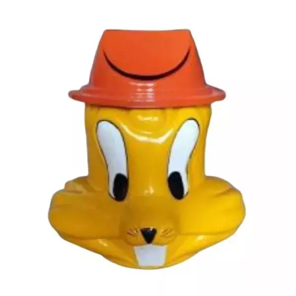 Grassland 60 L Crafted Dustbin Fibre Reinforced Plastic Yellow and Orange 14x23 Inch, GFRP1141