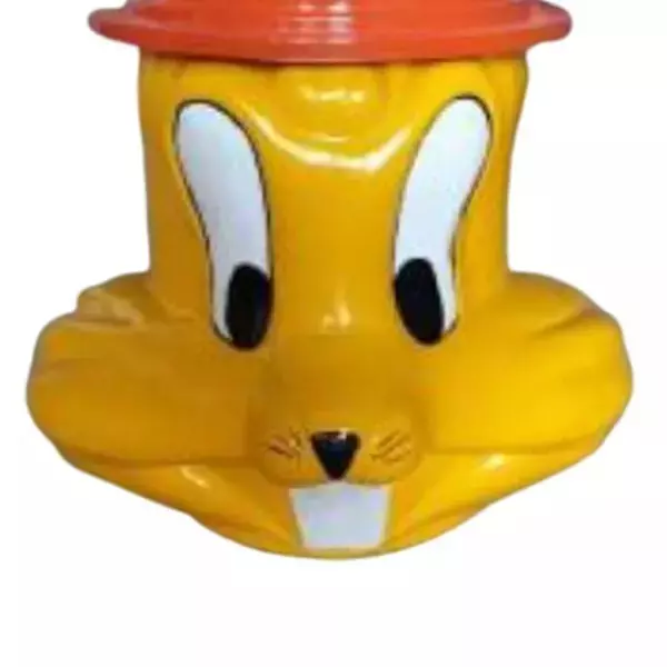 Grassland 60 L Crafted Dustbin Fibre Reinforced Plastic Yellow and Orange 14x23 Inch, GFRP1141