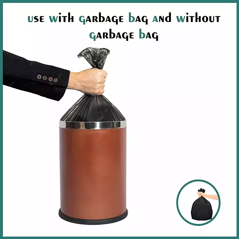 Grassland Open Top Dustbin Stainless Steel ‎Brown 8x12 inch 10 L, GSS1217