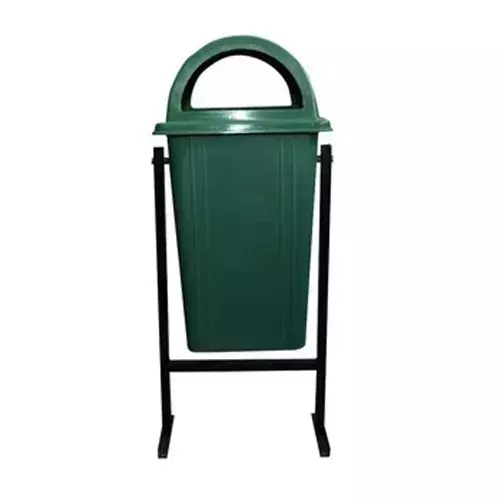 Grassland 60 L Dome Lid Dustbin HDPE Plastic Green, GPL1255
