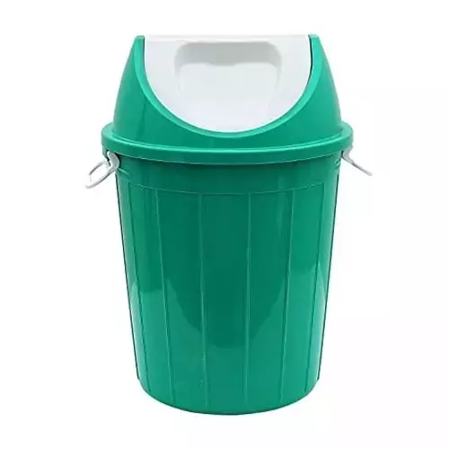 Grassland 100 L Dustbin with Swing Lid HDPE Plastic Green, GPL1060