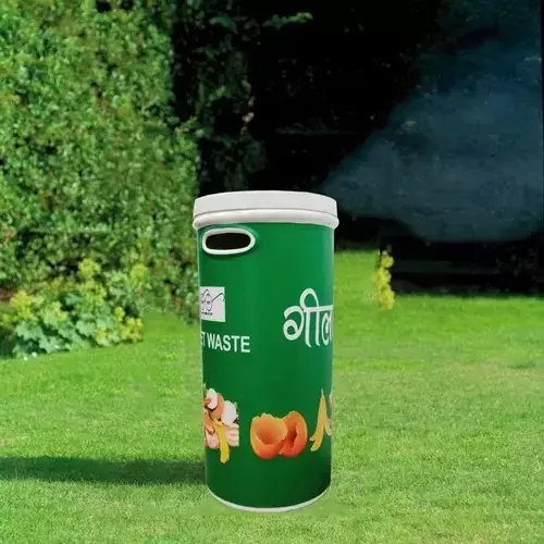 Grassland 80 L Green Fibre Reinforced Plastic Crafted Dustbin, GFRP1180