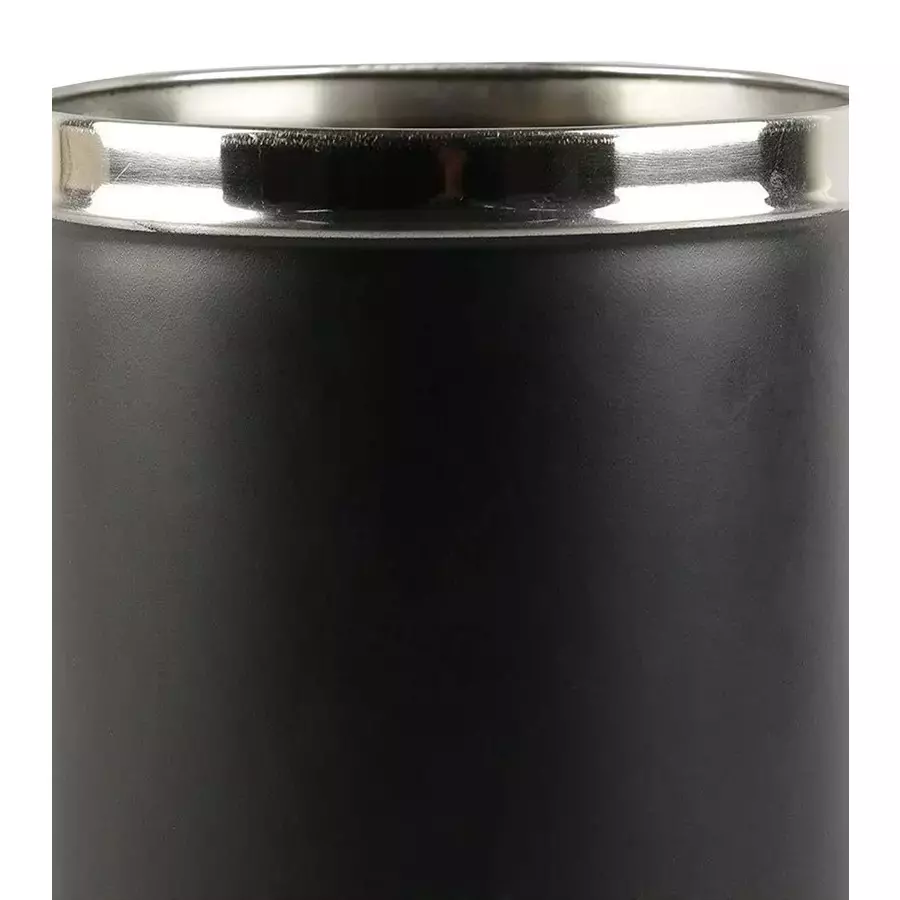 Grassland 55 L Open Top Dustbin Stainless Steel Black 12x28 Inch, GSS1058