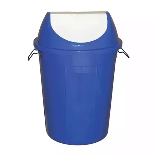 Grassland Dustbin 20 L HDPE Plastic Round Blue with Swing Lid, GPL1069