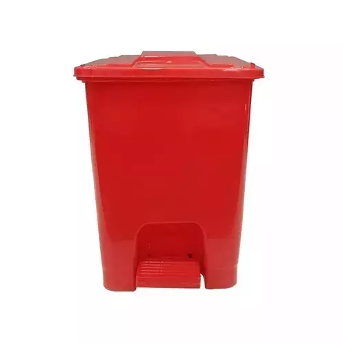 Grassland 32 L Pedal Dustbin with Lid HDPE Plastic Red, GPL1154