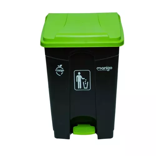 Mango Jumbo Pedal Bin 65 L Capacity 381x431.8x660.4 mm, Black Green